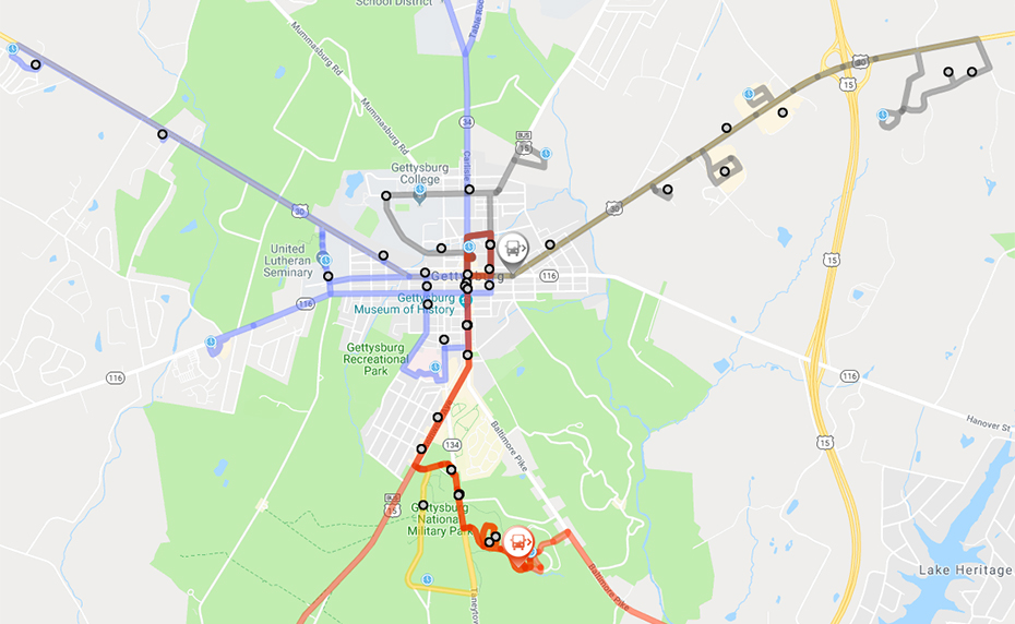 gettysburg system map
