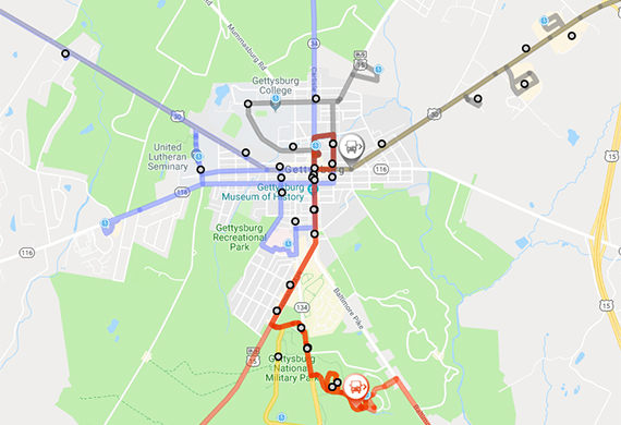 gettysburg system map