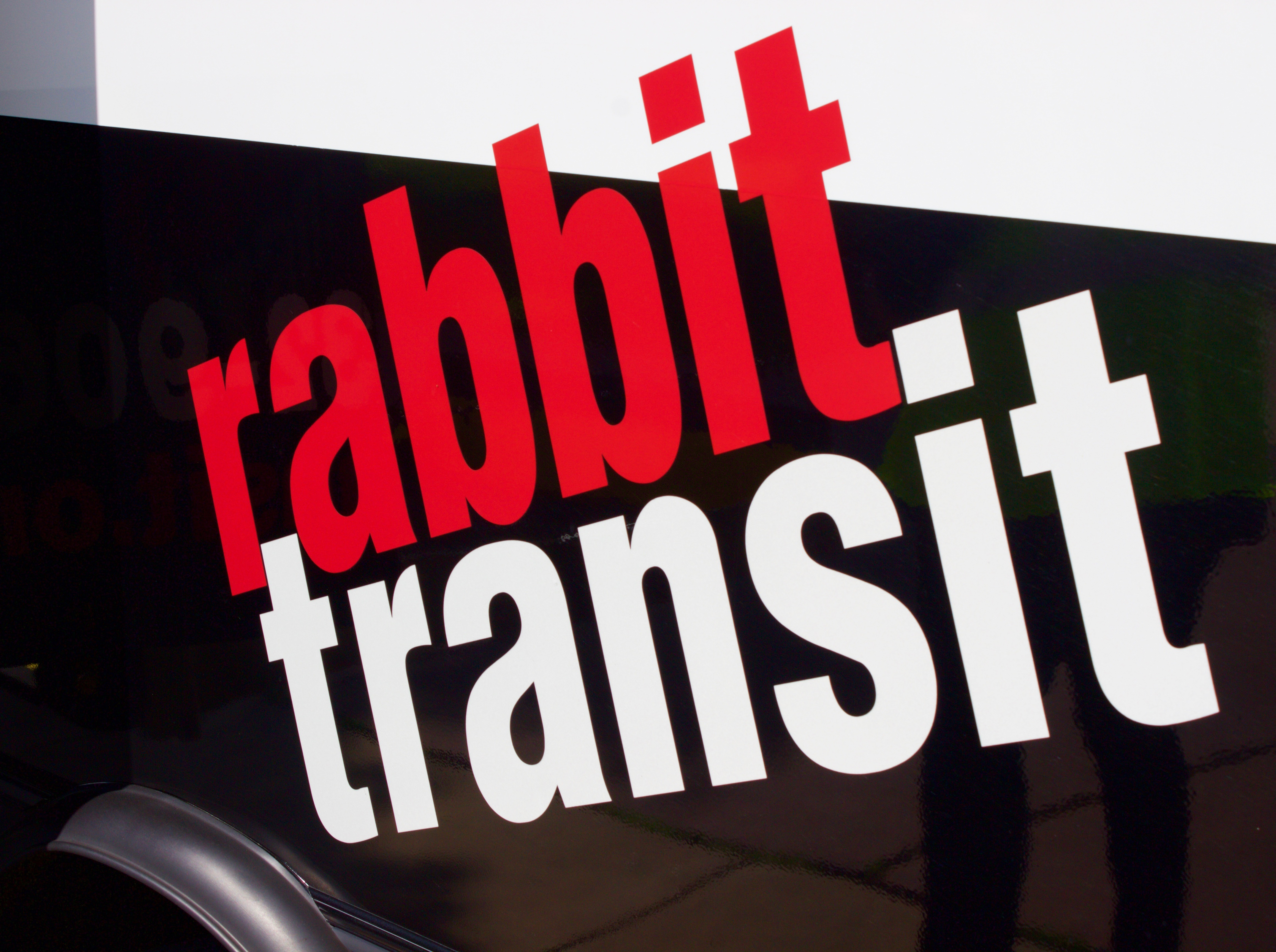 rabbitTRANSIT logo on vehicle