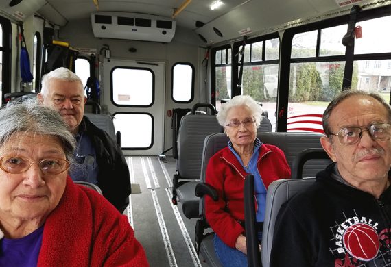 senior passengers on public transit