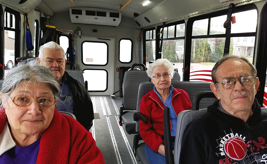 senior passengers on public transit