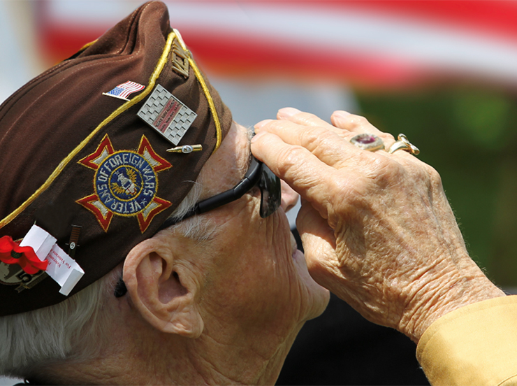 veteran saluting