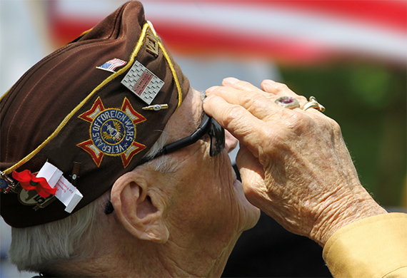 veteran saluting