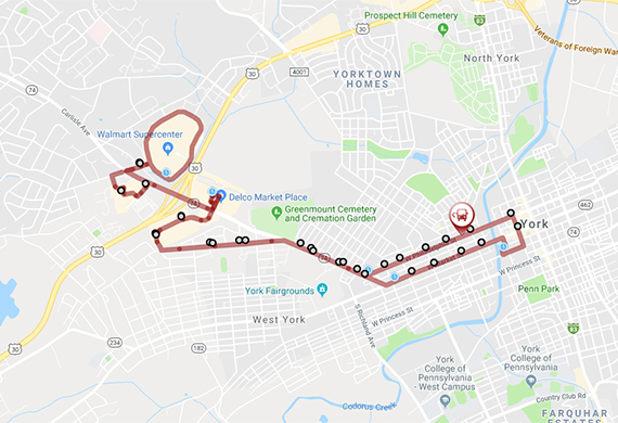 36f Route: Schedules, Stops & Maps - Milvan Dr at Penn Dr (South) (Updated)