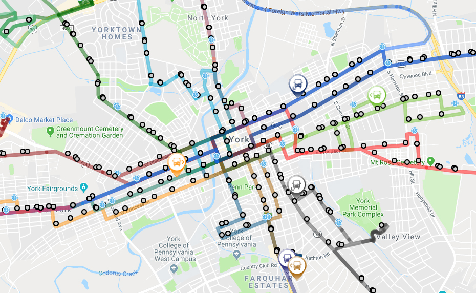 230 автобус на карте